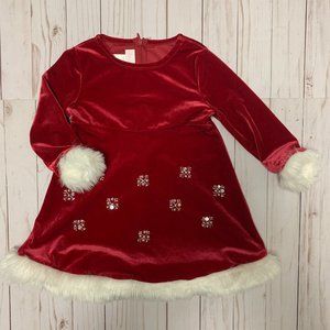 Bonnie Baby Red  Baby Girl Christmas Dress. Like new. Worn only once.